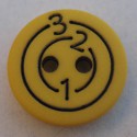 Bouton 123 jaune 13mm 