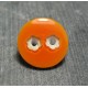 Bouton 2 trous fleur orange 18 mm