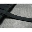 Biais plié coton noir 7 mm