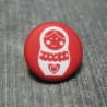 Bouton poupée russe rouge 15 mm