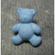 Bouton ours floqué velours bleu ciel 24 mm