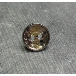 Bouton nickel émaillé or 15mm