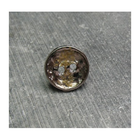 Bouton nickel émaillé or 15 mm