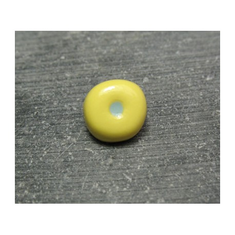 Bouton oeil jaune bleu 12 mm