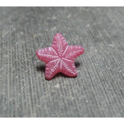 Bouton étoile de mer rose 12mm