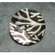 Bouton nacre corail marron 38 mm