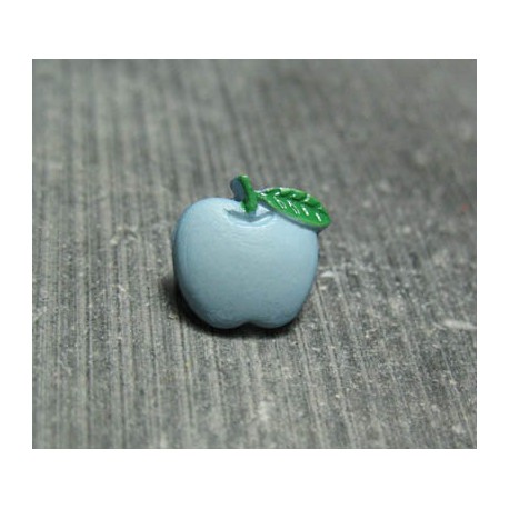 Bouton pomme bleu 10 mm