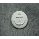 Bouton ancre oval blanc cassé 25 mm