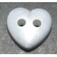 Bouton coeur gris 10mm