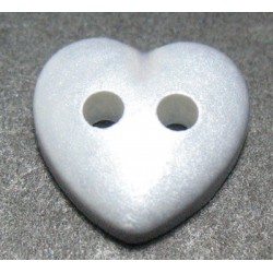 Bouton coeur gris 10 mm b14