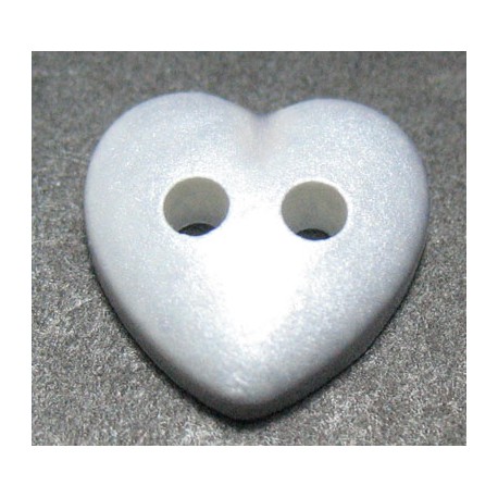 Bouton coeur gris 10mm