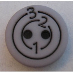 Bouton 123 gris 13mm