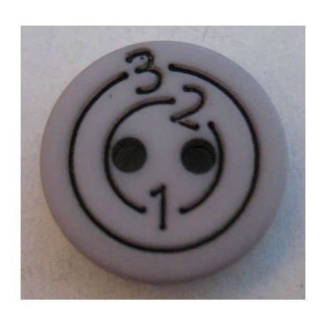 Bouton 123 gris 13 mm b6