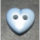 Bouton coeur bleu nacre 11mm