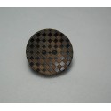 Bouton bois damier marron 30mm