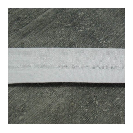 Biais blanc préplié coton 10 mm