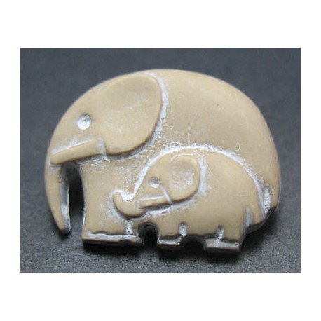 Bouton elephant sable 23mm 