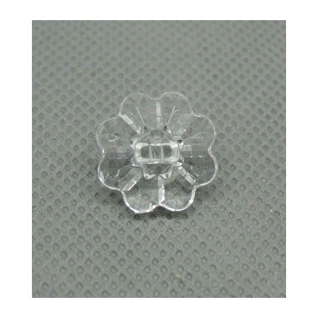 Bouton fleur translucide 15 mm
