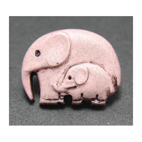 Bouton elephant vieux rose 16 mm b23