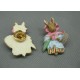 Pin's lapin corbeille 38 mm