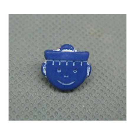 Bouton marin bleu fonçé 12mm