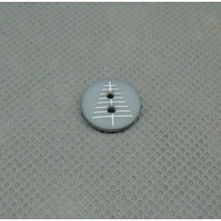 Bouton sapin gris blanc 12mm