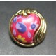 Bouton fleur coeur base doré 20mm  