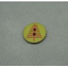 Bouton sapin kaki rouge 15mm