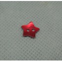 Bouton nacre étoile rouge 10mm