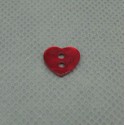 Bouton nacre coeur rouge 10mm
