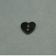 Bouton nacre coeur noir 10mm