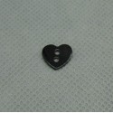 Bouton nacre coeur noir 10mm