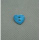 Bouton nacre coeur turquoise 10mm