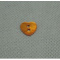 Bouton nacre coeur orange 10mm