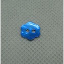 Bouton nacre fleur bleu gitane 10mm