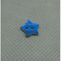 Bouton nacre étoile bleu gitane 10mm