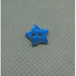 Bouton nacre étoile bleu gitane 10mm