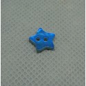 Bouton nacre étoile bleu gitane 10mm