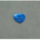 Bouton nacre coeur bleu gitane 10mm