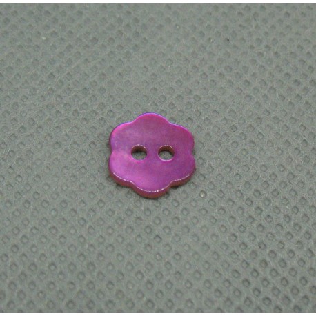 Bouton nacre fleur lilas 10mm