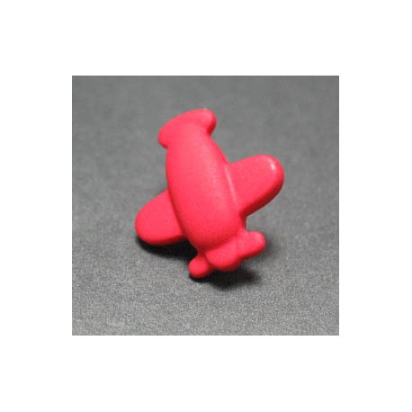 Bouton avion rouge 18mm