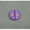 Bouton nacre laser papillon violet 18mm