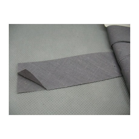 Biais coton semi plié gris souris 27 mm