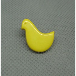 Bouton poule jaune mais 19mm