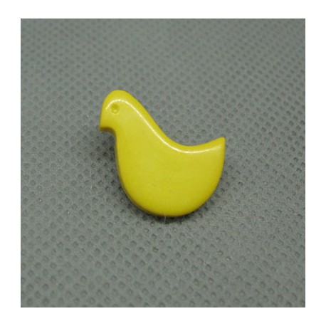 Bouton poule jaune mais 19mm