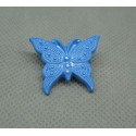 Bouton papillon bleu 25mm