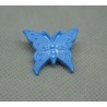 Bouton papillon bleu 25mm