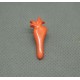 Bouton carotte orange 25mm