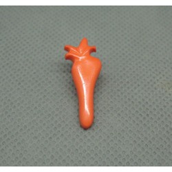 Bouton carotte orange 25mm