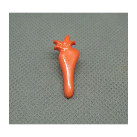 Bouton carotte orange 25mm